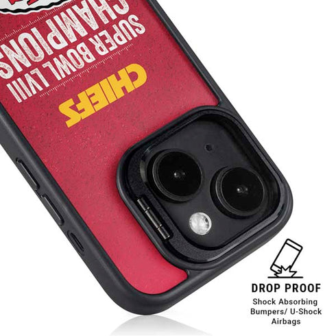 NFL Chiefs Super Bowl LVIII Champions iPhone 14 Kickstand Case